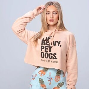 TANGO CHARLIE Lift‎ Heavy. Pet Dogs Crop Hoodie